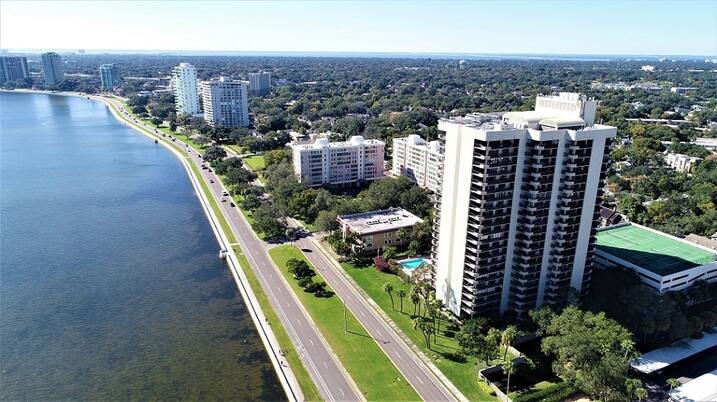Waterfront property with condos in Tampa, Florida