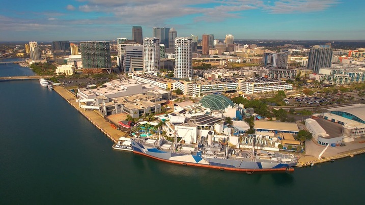 A View Of Tampa Bay Area With It's Attractions And Neighborhoods
