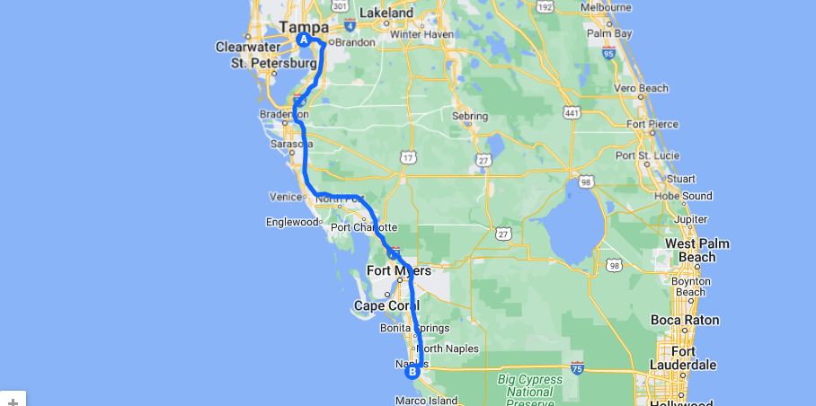 Tampa To Naples FL