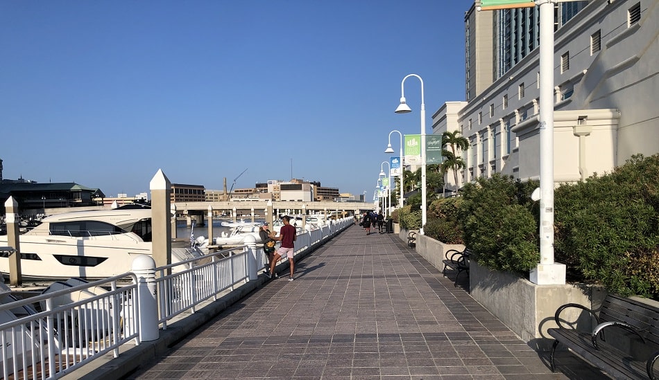 The Tampa Riverwalk Beside Garrison Channel