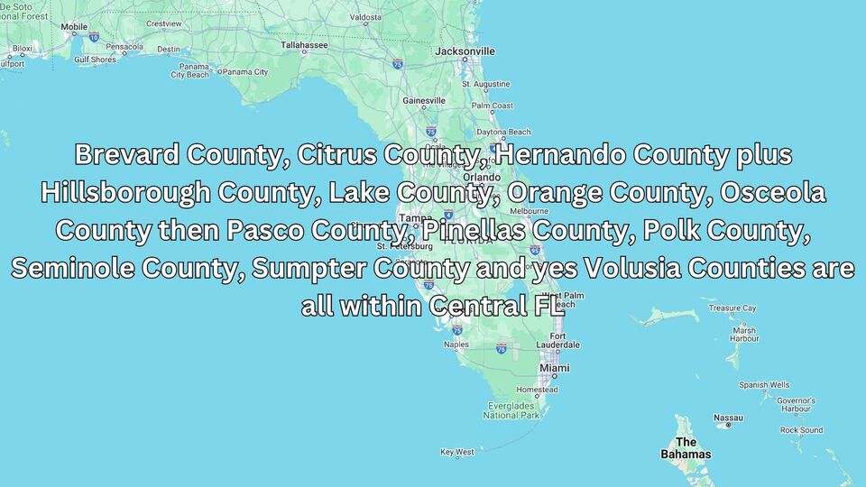 A List of Central FL Counties