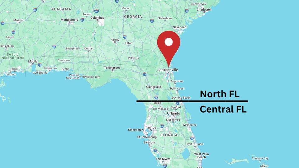 Jacksonville is in North FL